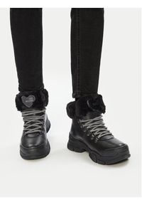 Love Moschino - LOVE MOSCHINO Botki JA15484G0LIAS00A Czarny. Kolor: czarny. Materiał: skóra