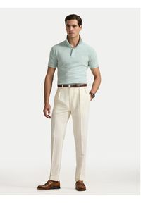 Polo Ralph Lauren Polo 710963494005 Zielony Custom Slim Fit. Typ kołnierza: polo. Kolor: zielony. Materiał: bawełna
