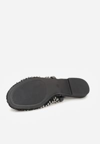 Born2be - Czarne Lakierowane Sandały Ozdobione Cyrkoniami Caiwenys. Okazja: na co dzień. Kolor: czarny. Materiał: lakier. Wzór: aplikacja. Sezon: lato. Styl: casual #8