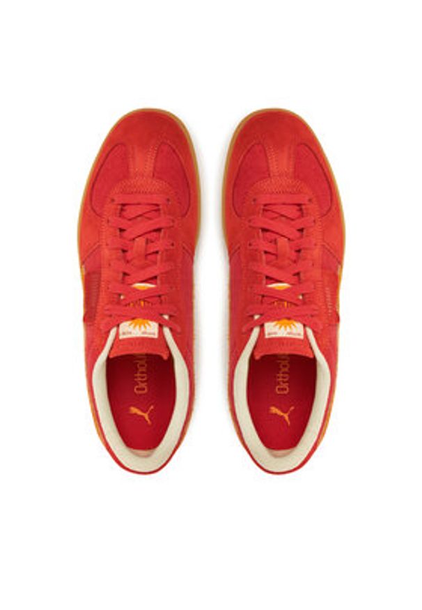 Puma Sneakersy Palermo Weathered 401722 02 Czerwony. Kolor: czerwony. Materiał: skóra, zamsz