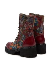 Laura Vita Trzewiki Kleo 05 Bordowy. Kolor: czerwony. Materiał: skóra #6