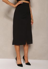 Renee - Czarna Spódnica Trapezowa Xelea. Kolor: czarny. Styl: elegancki #5