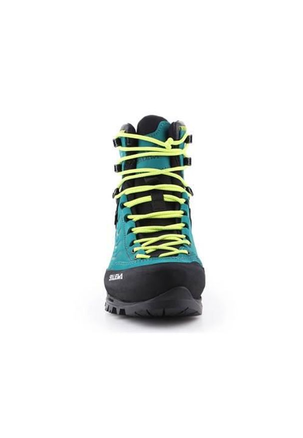 Buty trekkingowe damskie Salewa WS Rapace Gtx. Wysokość cholewki: za kostkę. Zapięcie: sznurówki. Kolor: wielokolorowy, niebieski, zielony. Materiał: materiał, syntetyk. Szerokość cholewki: normalna