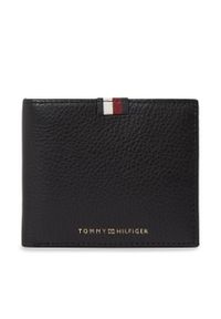 TOMMY HILFIGER - Duży Portfel Męski Tommy Hilfiger Th Prem Lea Cc Flap And Coin AM0AM11270 BDS. Kolor: czarny. Materiał: skóra #1