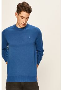 Izod - Sweter. Okazja: na co dzień. Kolor: niebieski. Materiał: bawełna, dzianina. Wzór: gładki. Styl: casual #4