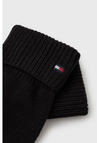 TOMMY HILFIGER - Tommy Hilfiger rękawiczki z domieszką kaszmiru damskie kolor czarny. Kolor: czarny. Materiał: kaszmir #2