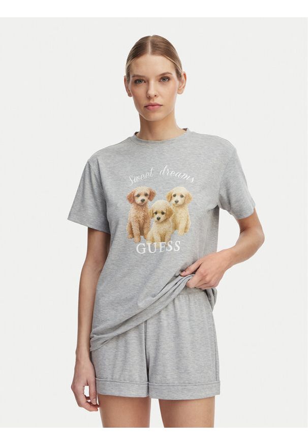Guess Piżama O6GX05 KH110 Szary Relaxed Fit. Kolor: szary. Materiał: syntetyk