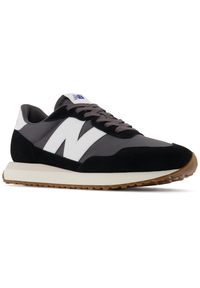 Buty New Balance MS237GA – czarne. Okazja: na co dzień. Kolor: czarny. Materiał: skóra, zamsz, materiał, guma. Szerokość cholewki: normalna #4