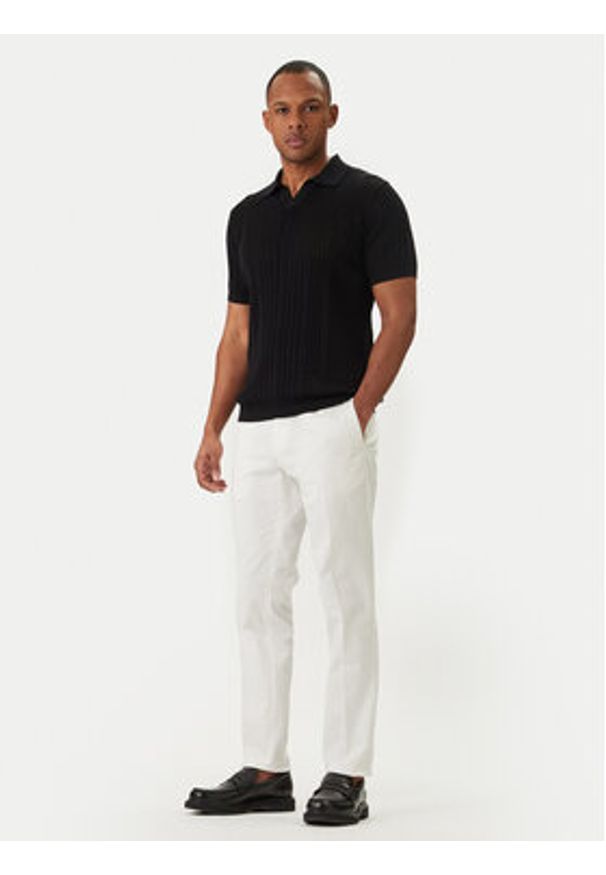 Karl Lagerfeld - KARL LAGERFELD Polo 655016 562304 Czarny Regular Fit. Typ kołnierza: polo. Kolor: czarny. Materiał: bawełna