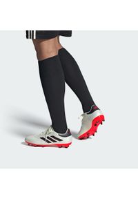 Adidas - Buty Copa Pure II League FG. Kolor: biały, czerwony, czarny, wielokolorowy. Materiał: materiał, skóra