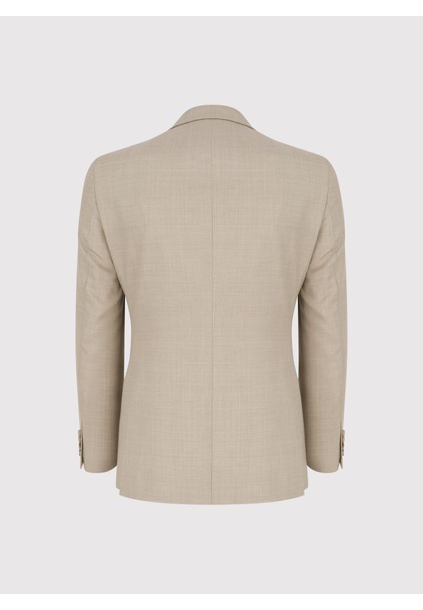 Pako Lorente - PAKO LORENTE - Beżowa marynarka garniturowa wełna. Kolor: beżowy. Materiał: wełna. Wzór: gładki