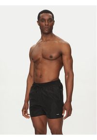 Calvin Klein Swimwear Szorty kąpielowe KM0KM01111 Czarny Regular Fit. Kolor: czarny. Materiał: syntetyk