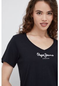 Pepe Jeans t-shirt bawełniany kolor czarny. Kolor: czarny. Materiał: bawełna #4