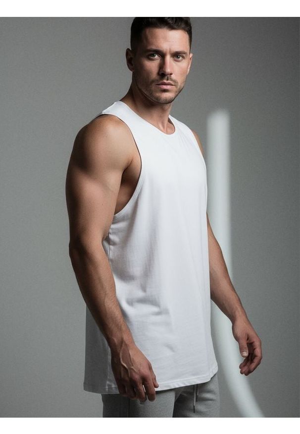 Sinsay - Koszulka bez rękawów - biały. Kolor: biały. Długość rękawa: bez rękawów