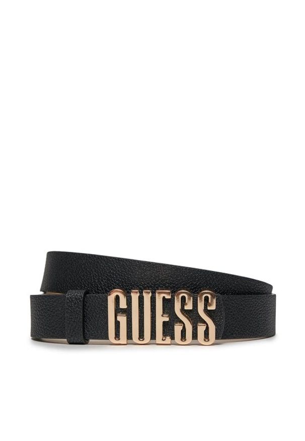 Guess Pasek Damski BW9114 P4225 Czarny. Kolor: czarny. Materiał: skóra