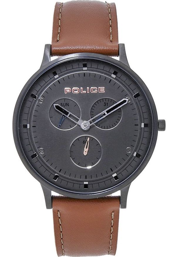 Zegarek Police Zegarek męski Police PL.15968JSB-39 brązowy. Kolor: brązowy