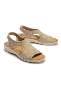 Sanital-Flex - SANITAL FLEX 8056.17 beige, sandały damskie. Kolor: beżowy. Obcas: na koturnie