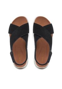 Clarks Sandały DashLite Wish 26171948 Czarny. Kolor: czarny. Materiał: skóra, zamsz