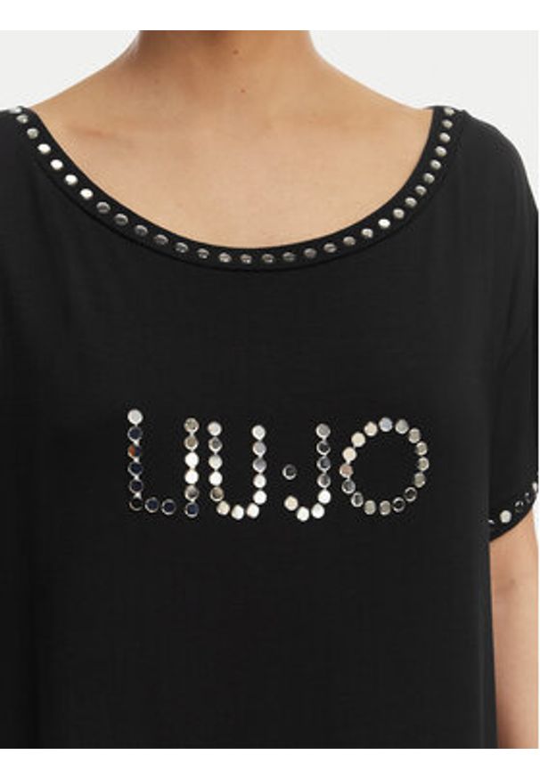 Liu Jo Beachwear Sukienka codzienna VA6031 JS360 Czarny Regular Fit. Okazja: na co dzień. Kolor: czarny. Materiał: wiskoza. Typ sukienki: proste. Styl: casual