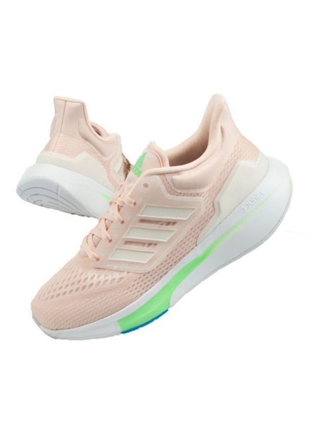 Adidas - Buty adidas EQ21 Run W GY2205 różowe. Zapięcie: sznurówki. Kolor: różowy. Materiał: skóra ekologiczna, guma. Szerokość cholewki: normalna. Sport: bieganie