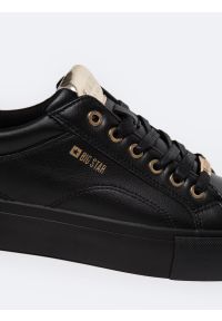 Big-Star - Sneakersy damskie ze skóry ekologicznej czarne NN274A850 906. Nosek buta: okrągły. Zapięcie: sznurówki. Kolor: czarny. Materiał: skóra ekologiczna #7