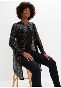 bonprix - Płaszcz z cekinami. Kolor: czarny #1