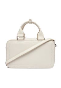 Calvin Klein Torebka Bold Ck Elongated Mini Tote LV04F3411G Biały. Kolor: biały. Materiał: skórzane #3