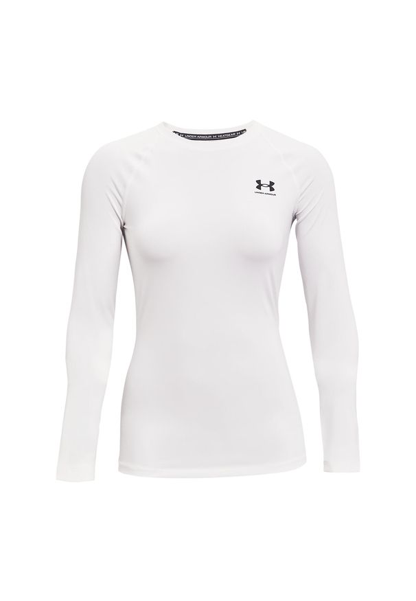 Longsleeve treningowy damski Under Armour HeatGear Compression. Kolor: biały. Długość rękawa: długi rękaw