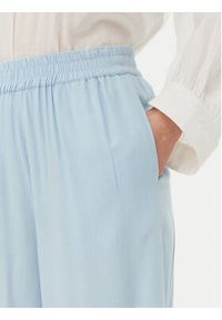 Pieces Kuloty Pia 17154737 Błękitny Wide Leg. Kolor: niebieski. Materiał: len