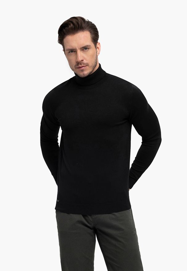 Volcano - Sweter z golfem S-MAX. Typ kołnierza: golf. Materiał: prążkowany, dzianina, materiał. Wzór: gładki, ze splotem. Sezon: zima, jesień, wiosna. Styl: klasyczny