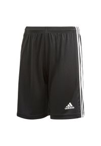 Adidas - Spodenki piłkarskie dla dzieci adidas Squadra 21 Short. Kolor: biały, czarny, wielokolorowy. Materiał: poliester. Długość: krótkie. Styl: sportowy