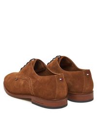 TOMMY HILFIGER - Tommy Hilfiger Półbuty Dress FM0FM05725 Brązowy. Kolor: brązowy. Materiał: skóra, zamsz #5