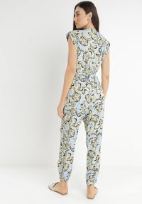 Born2be - Jasnoniebieski Kombinezon Phaeniope. Kolor: niebieski. Materiał: materiał. Długość rękawa: bez rękawów. Długość: długie. Wzór: aplikacja. Sezon: lato #4