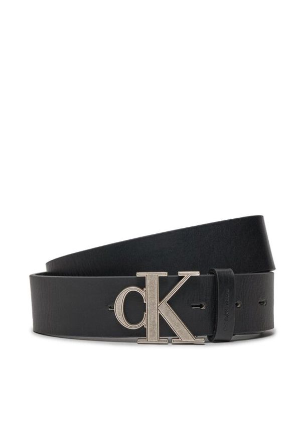 Calvin Klein Pasek Męski Monogram Hardware 35Mm K50K510063 Czarny. Kolor: czarny. Materiał: skóra