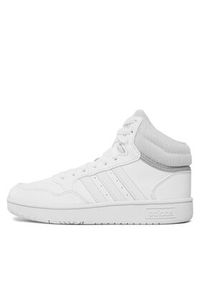 Adidas - adidas Sneakersy Hoops 3.0 Mid K GW0401 Biały. Kolor: biały. Materiał: skóra