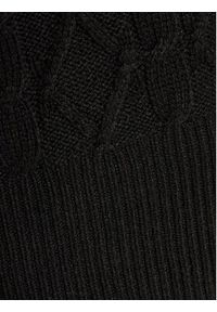 Sisley Sweter 17L3M103W Czarny Boxy Fit. Kolor: czarny. Materiał: wełna #6