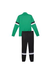 Puma - Dres Męski Team Rise. Kolor: wielokolorowy, czarny, zielony. Materiał: dresówka