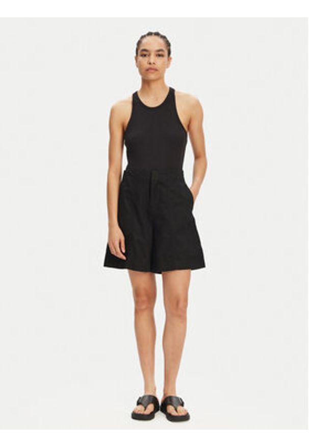 Calvin Klein Jeans Bermudy J20J225219 Czarny Relaxed Fit. Kolor: czarny. Materiał: bawełna