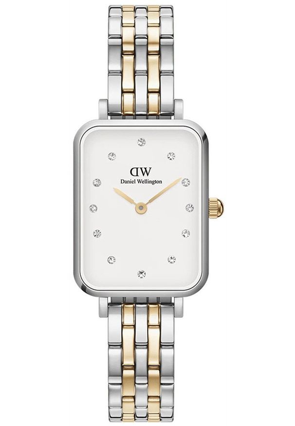 Daniel Wellington - ZEGAREK DAMSKI DANIEL WELLINGTON Quadro Lumine 5-link two-tone 20mm DW00100625 + BOX (zw519f)