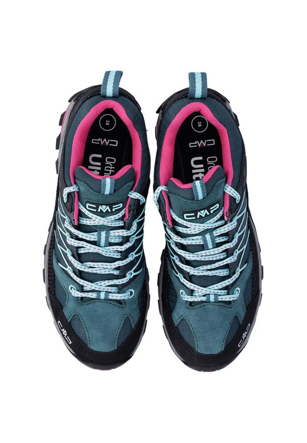 Buty trekkingowe damskie CMP Rigel Low WP. Zapięcie: sznurówki. Kolor: wielokolorowy, różowy, niebieski, czarny. Materiał: materiał. Szerokość cholewki: normalna