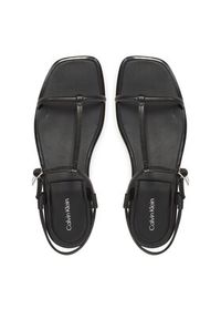 Calvin Klein Sandały Flat Sandal Squared Buckle Lth HW0HW02556 Czarny. Kolor: czarny. Materiał: skóra #5