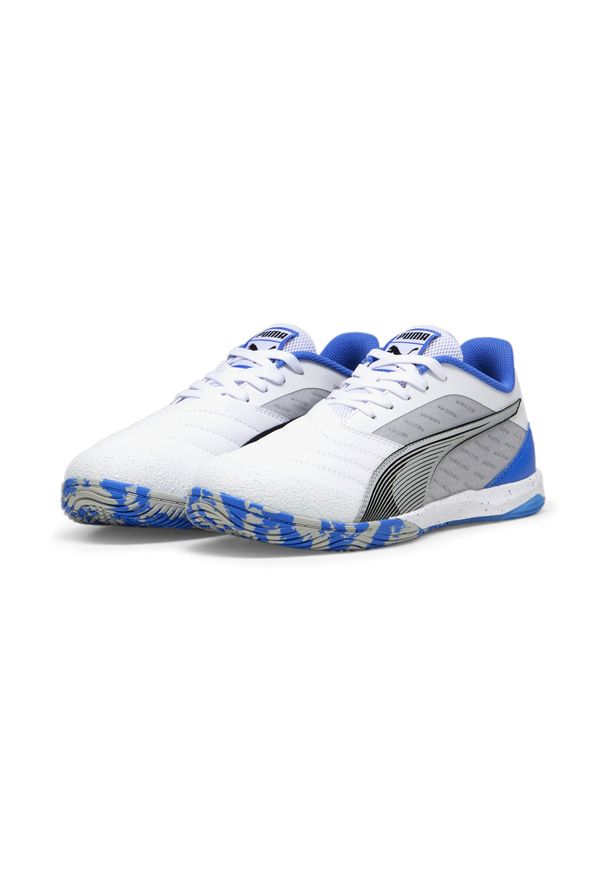 Puma - Buty do futsalu IBERO IV PUMA White Black Flat Light Gray. Kolor: wielokolorowy, szary, czarny, biały