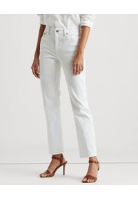 Ralph Lauren - RALPH LAUREN - Białe jeansy z wysokim stanem. Stan: podwyższony. Kolor: biały. Styl: klasyczny