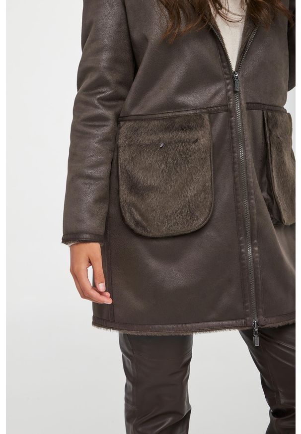 Kożuch damski dwustronny DIEGO M