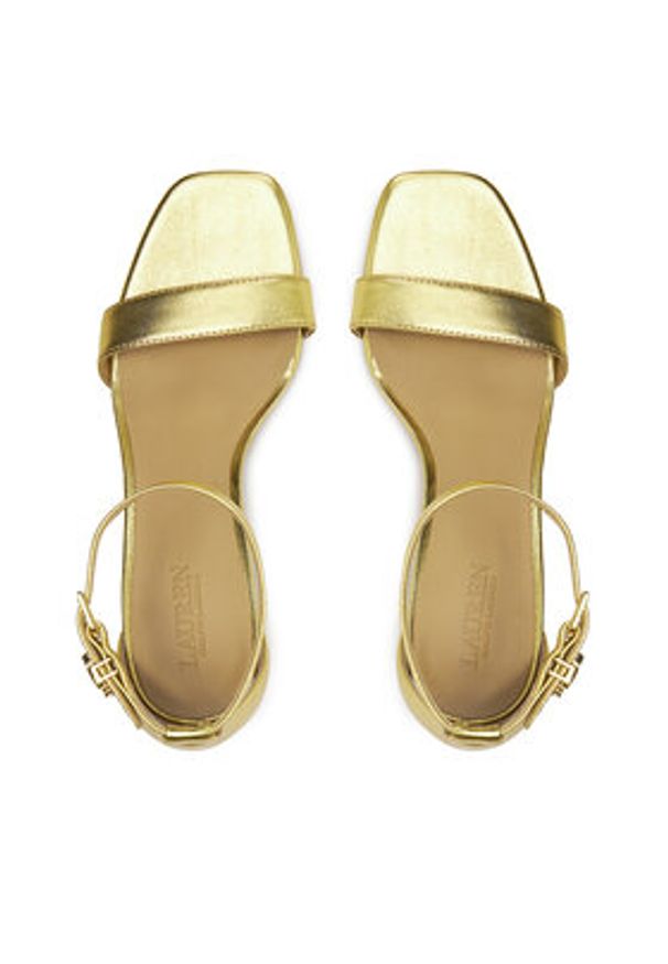 Lauren Ralph Lauren - LAUREN RALPH LAUREN Sandały 802935562002 Złoty. Kolor: złoty. Materiał: skóra