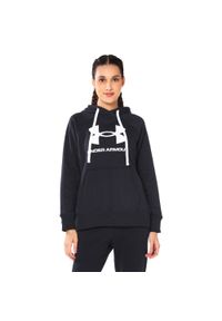 Under Armour - Bluza Z Kapturem Damska Logo Polar Rival. Typ kołnierza: kaptur. Kolor: czarny. Materiał: polar