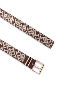 TOMMY HILFIGER - Tommy Hilfiger Pasek Th Square 2.5 Jacquard AW0AW18894 Brązowy. Kolor: brązowy. Materiał: materiał #3