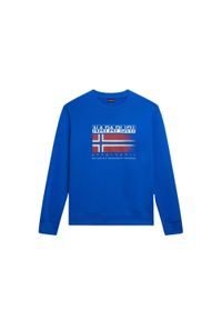 Bluza Napapijri Kreis. Kolor: niebieski. Wzór: nadruk #1
