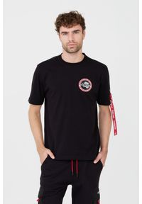 Aeronautica Militare - AERONAUTICA MILITARE Czarny męski bawełniany t-shirt, Rozmiar 3XL. Kolor: czarny. Materiał: bawełna