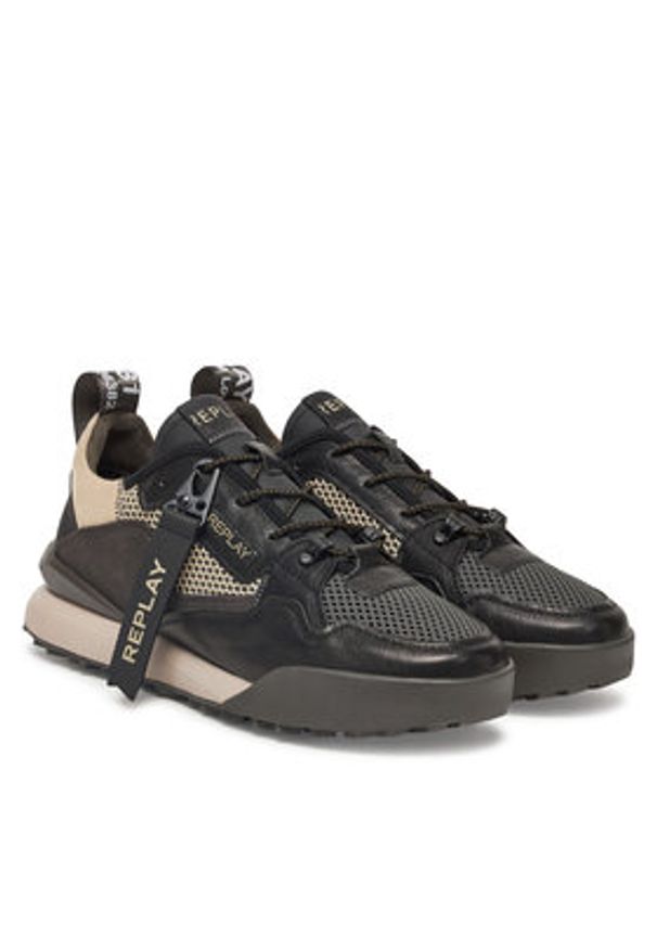 Replay - REPLAY Sneakersy GMS8L .000.C0017L Czarny. Kolor: czarny. Materiał: skóra